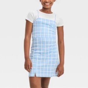 Art Class Girls’ 2 for 1 Fitted Knit Dress - Blue XXL